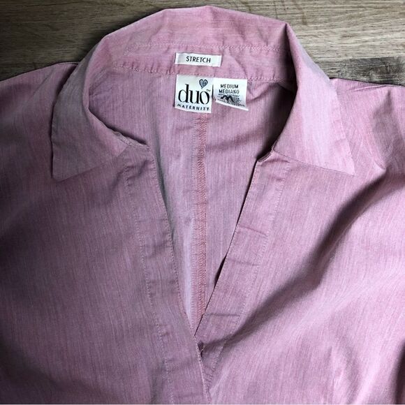Duo Maternity Pink Blouse Size M - Picture 3 of 5